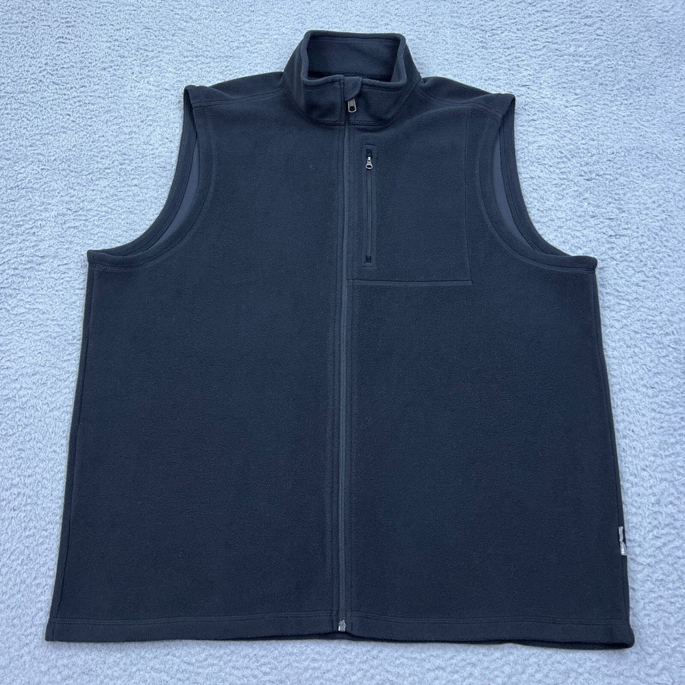 Duluth Trading Men's Silver‎ Bay Fleece Full Zip Vest Lightweight Black XL Layer